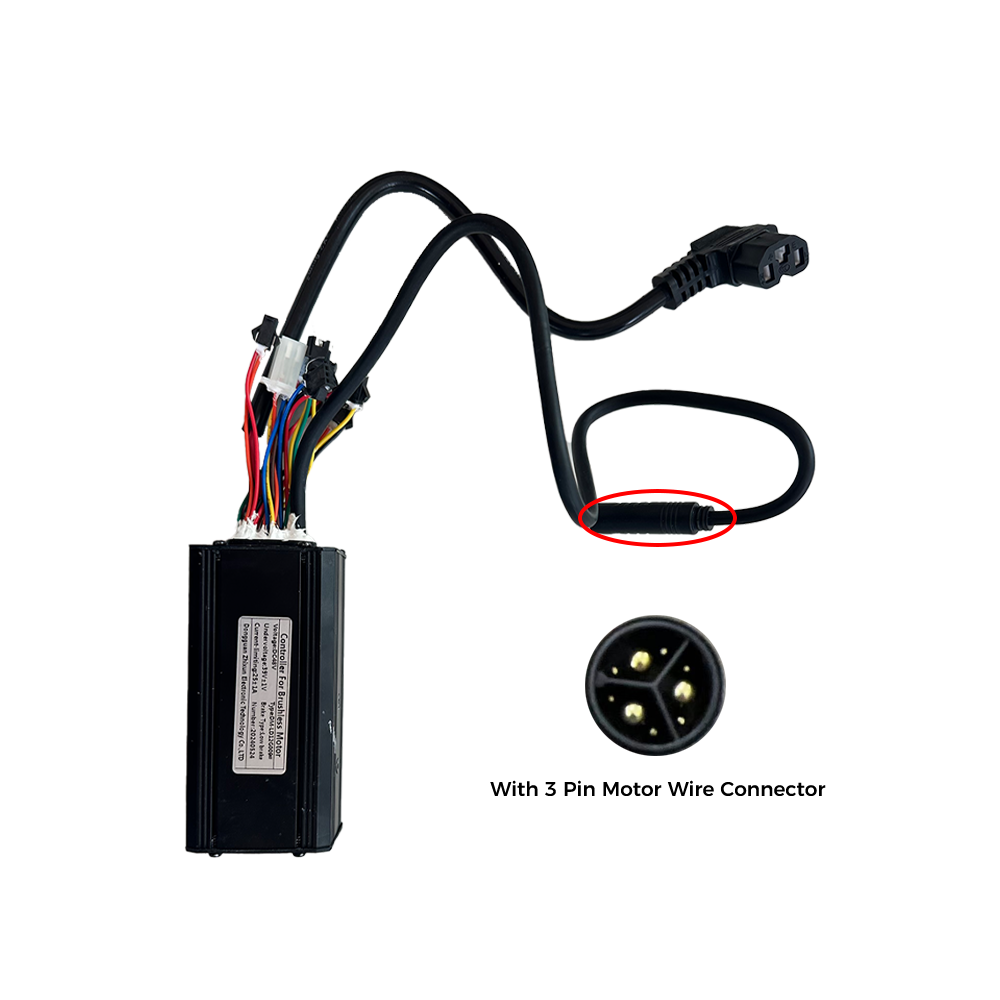 With 3 pin motor wire connector